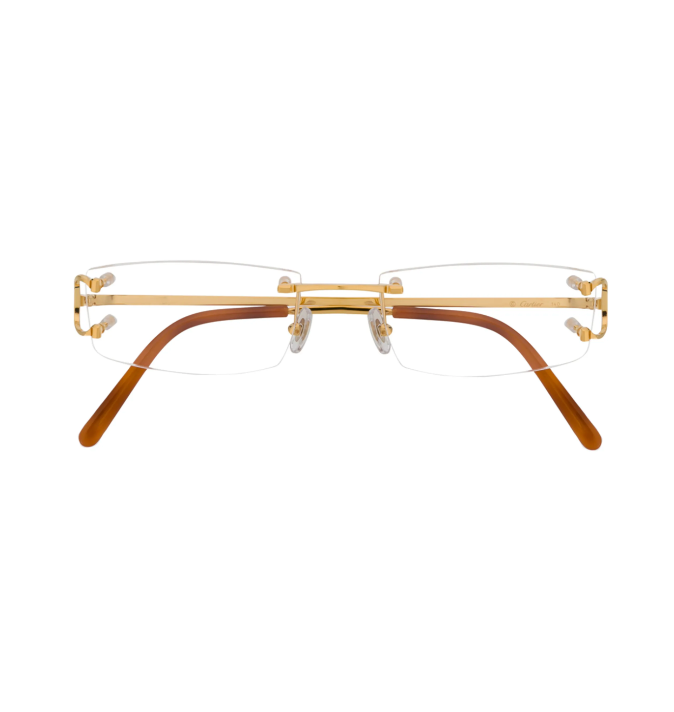 Cartier CT0092O Gold Geometric Eyeglasses