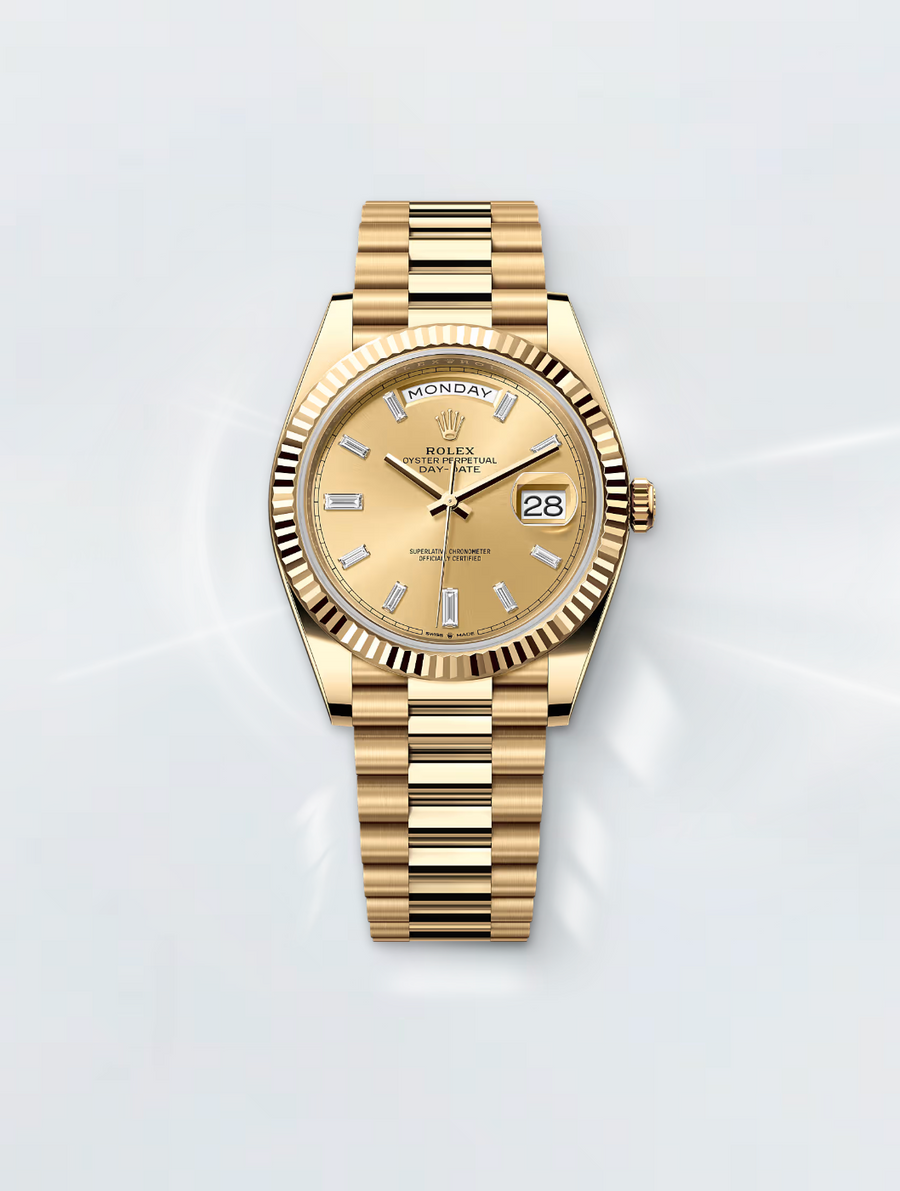 Rolex Day-Date 40 (2023) Champagne Diamond Dial