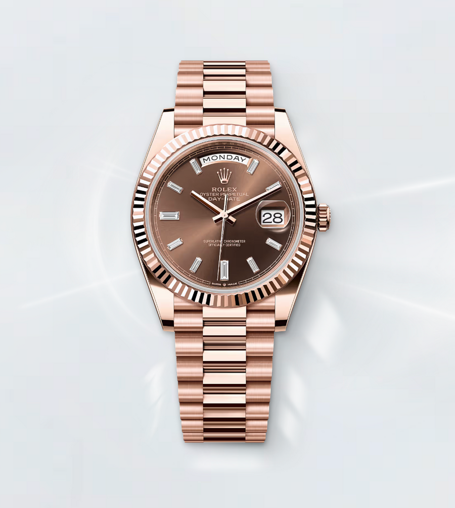 Rolex Day-Date 40 (2024) Chocolate Diamond Dial